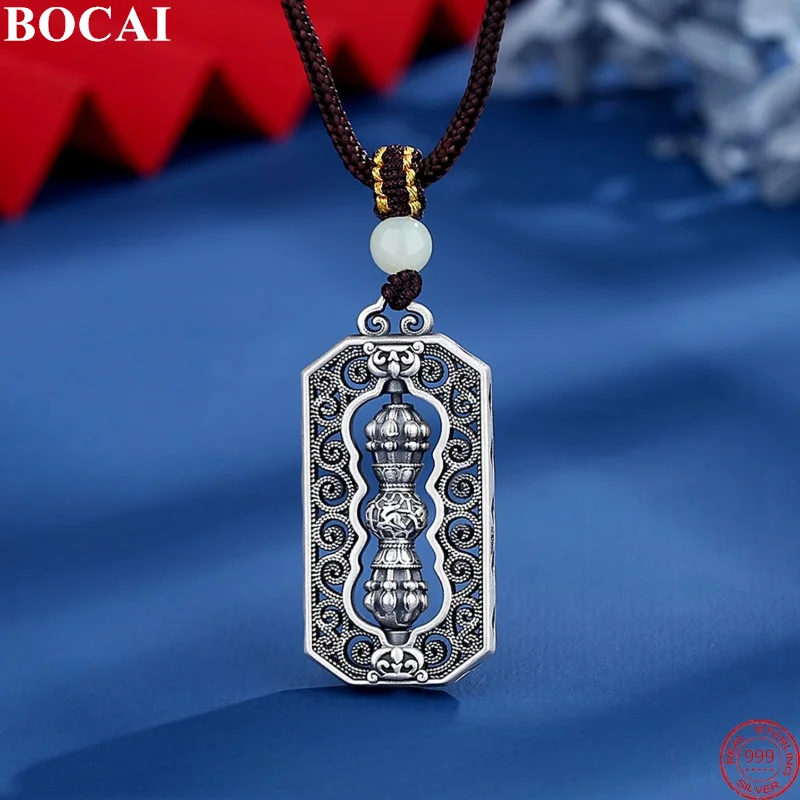 

BOCAI S999 Подвески из стерлингового серебра для женщин и мужчин Ретро Полое благоприятное облако Вращающийся амулет Ваджра Очаровательные ювелирные изделия оптом