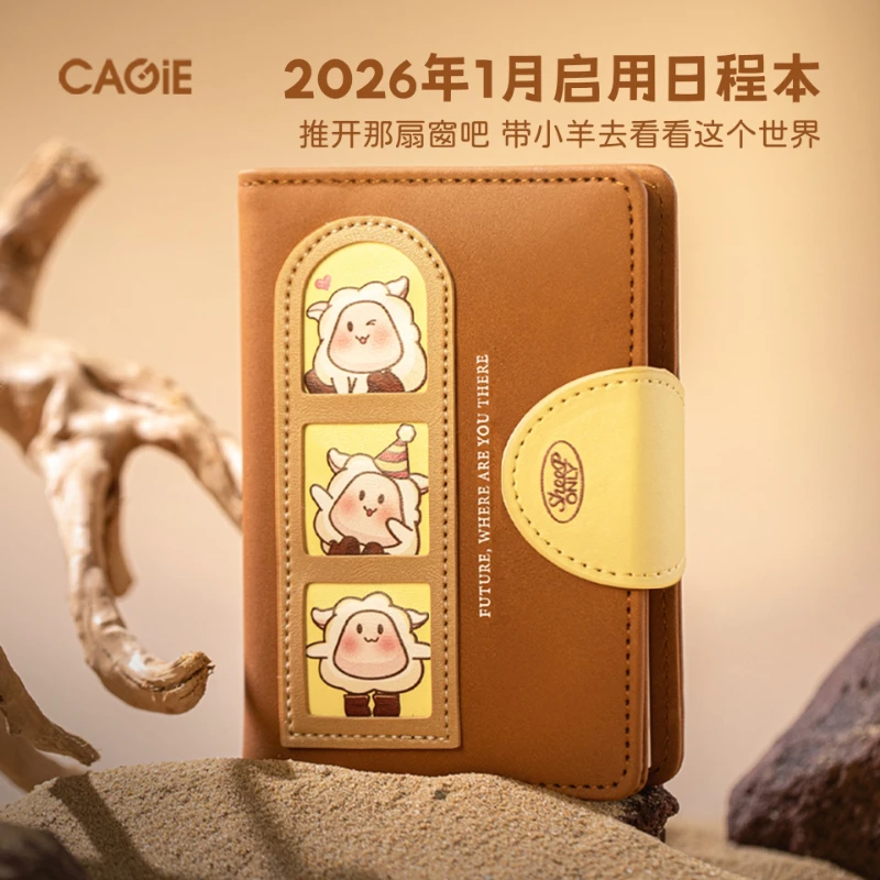 Niedlicher A7-Cartoon-Planer 2026 – im Taschenformat mit Jahreskalender und effizientem Layout, tragbarem All-in-One-A7-Planer