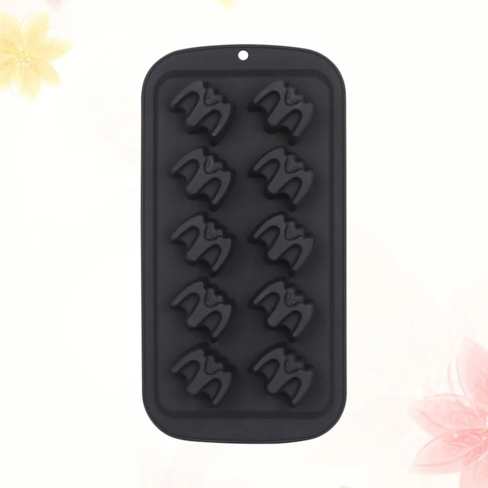 Cetakan Silikon Bentuk Kelelawar Berkualitas Tinggi Anti Lengket untuk Memanggang Cokelat Permen Jeli Kue Halloween Nampan Es Batu