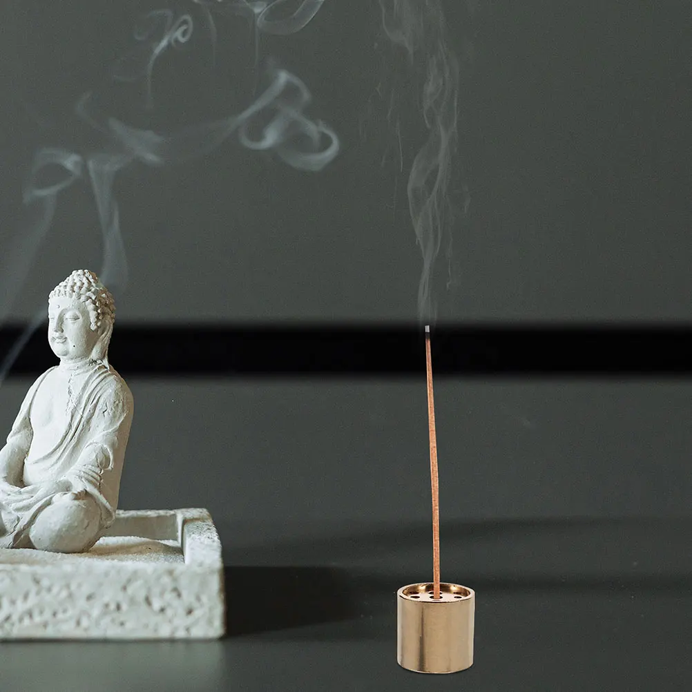

2pcs Incense Stick Holder Aroma Burner For Meditation Yoga Home Decor Desktop Censer Stable Flat Bottom Metal Craft Table