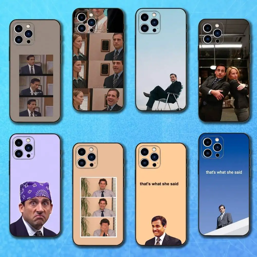 

The Office M-Michael Scott Phone Case For iPhone 17,16,15,14,13,12,11 Plus,Pro Max,XS,X,XR,SE,Mini,8,7,Soft Silicone Black Cover