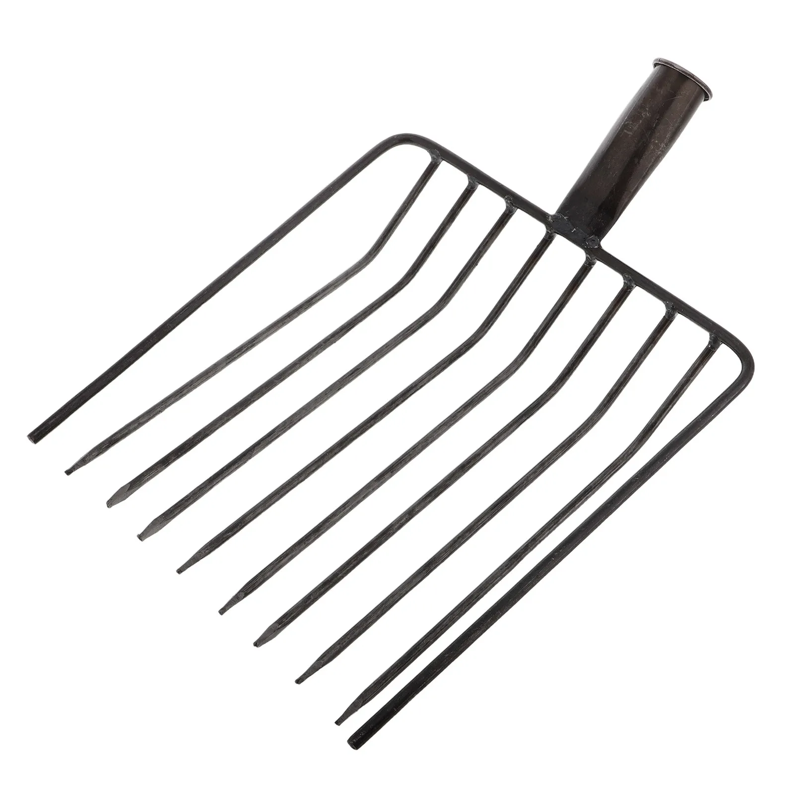 Sturdy Steel Garden Fork Replacement Head for Manure Compost Handling Lawn Care Agricultural Tasks Easy Clean Heavy Duty