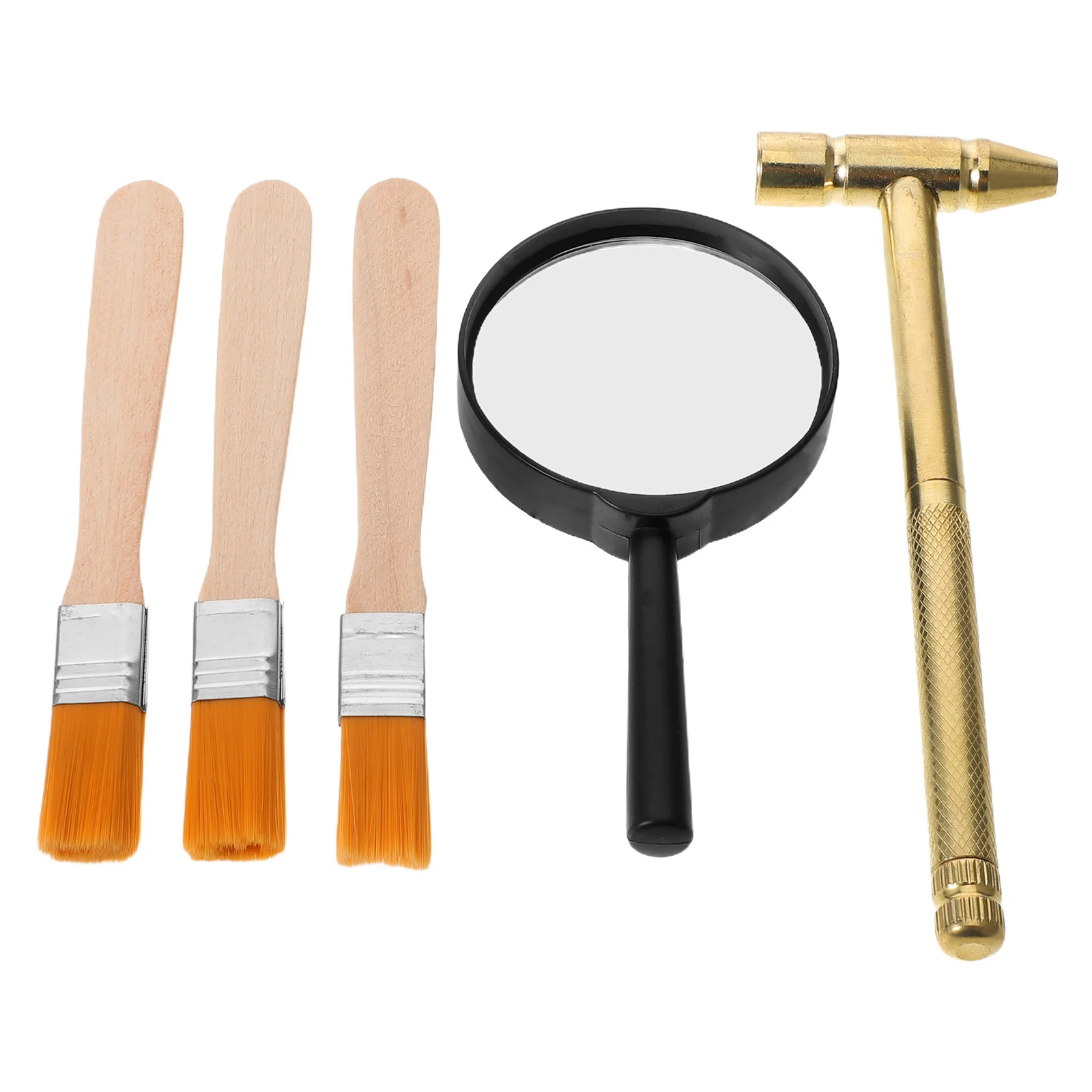 1 مجموعة أطفال علم الآثار أداة التنقيب مجموعة حفر واقعية فرشاة المطرقة إزميل الجذعية العلوم تعلم الأحجار الكريمة اكتشاف