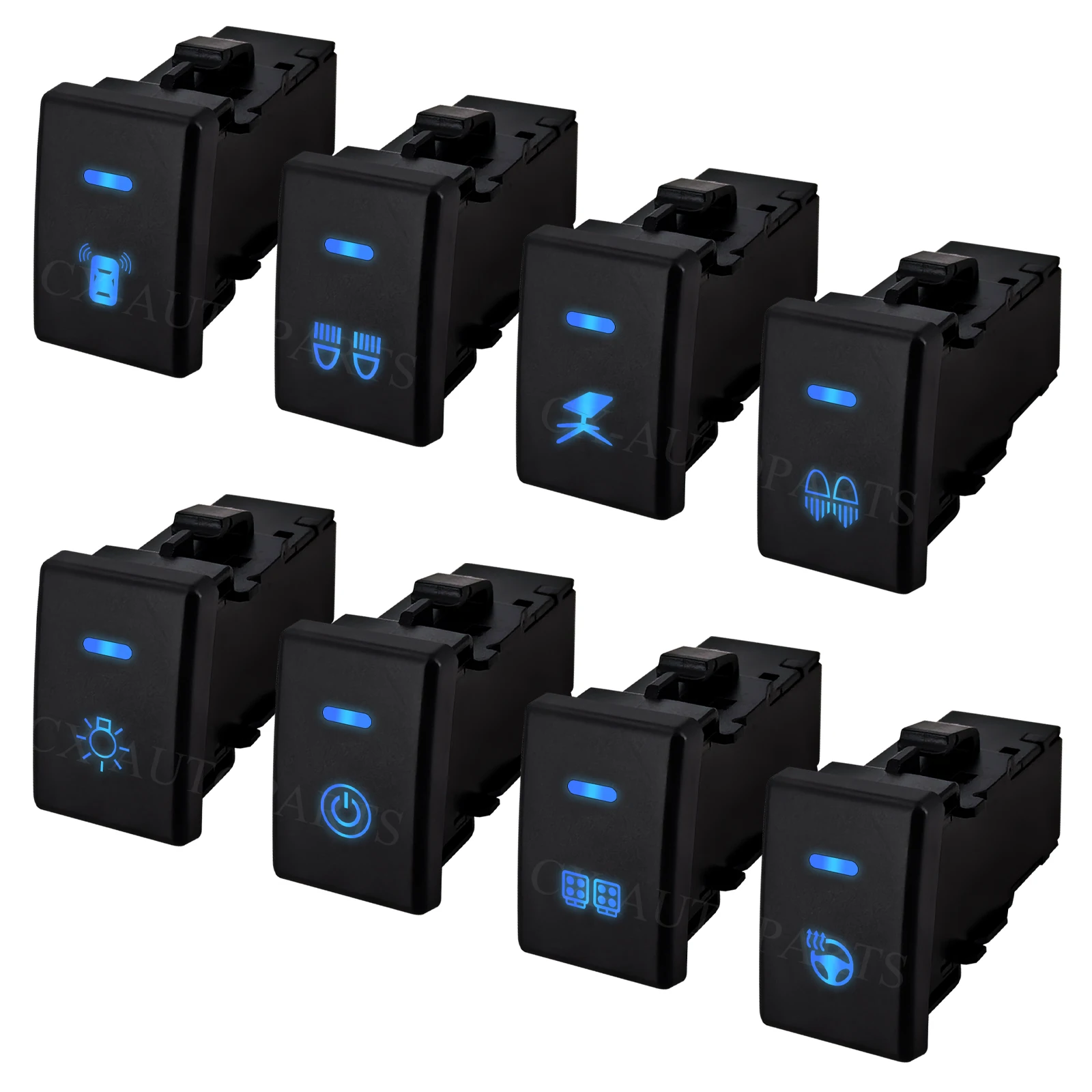 12V Blue LED Light Bar Push Button Switch Power ON OFF Rocker For Isuzu D-Max MU-X HOLDEN COLORADO Car Accessories