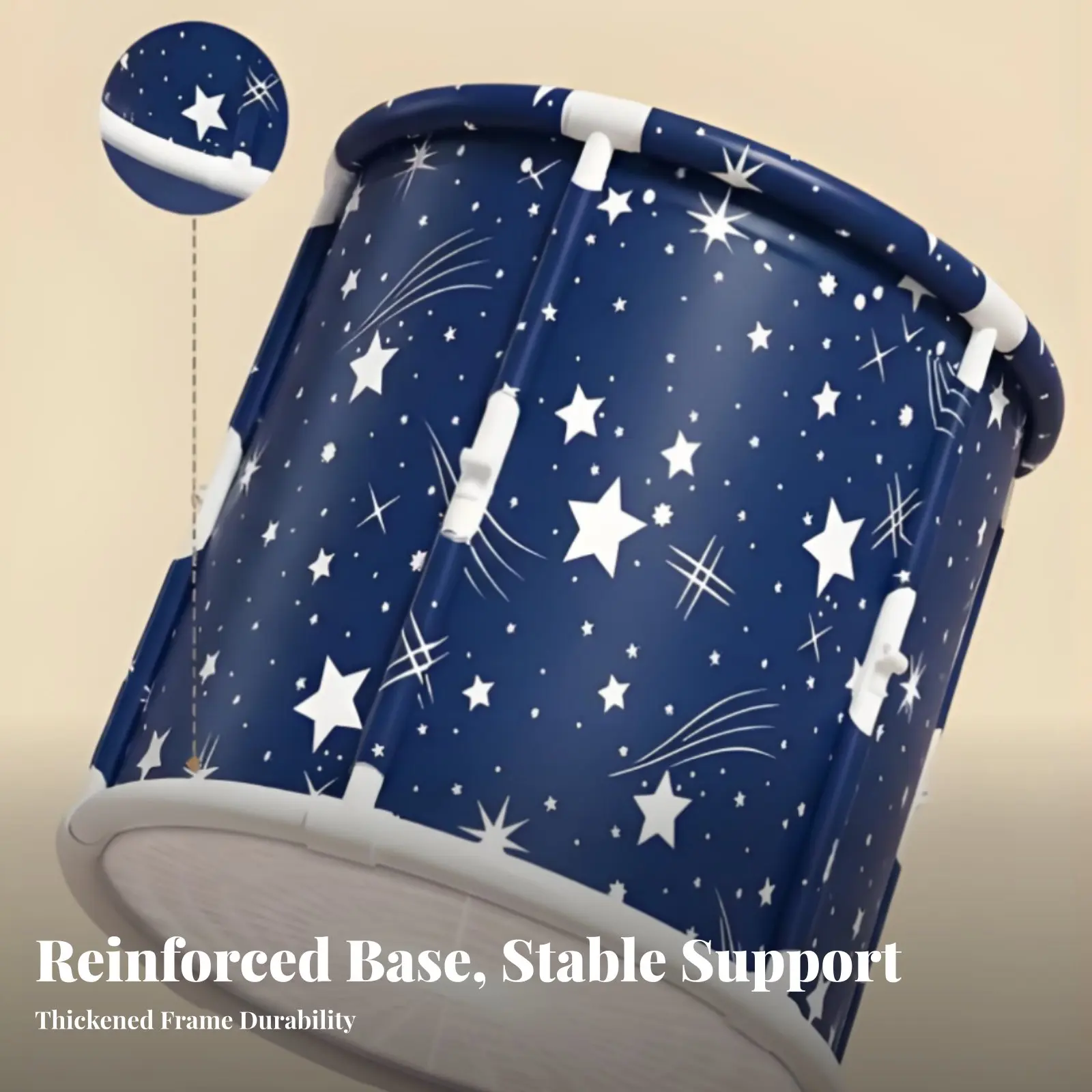 

Складная ванна-бочка: компактная, для полного погружения, экономит место – для арендаторов, детей, домашнего спа, автодомов