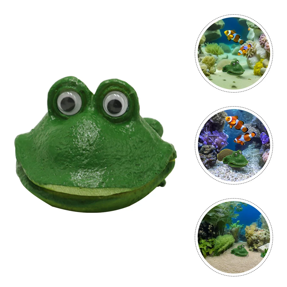 

Frog Resin Aquarium Rocks Air Bubbler Decor for Fish Tanks Home Offices Hydroponics Pond Aeration Healthy Water Environment