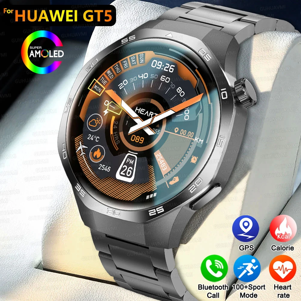 New For HUAWEI Watch 5 Pro Sports Smart Watch Men GPS NFC 1.53