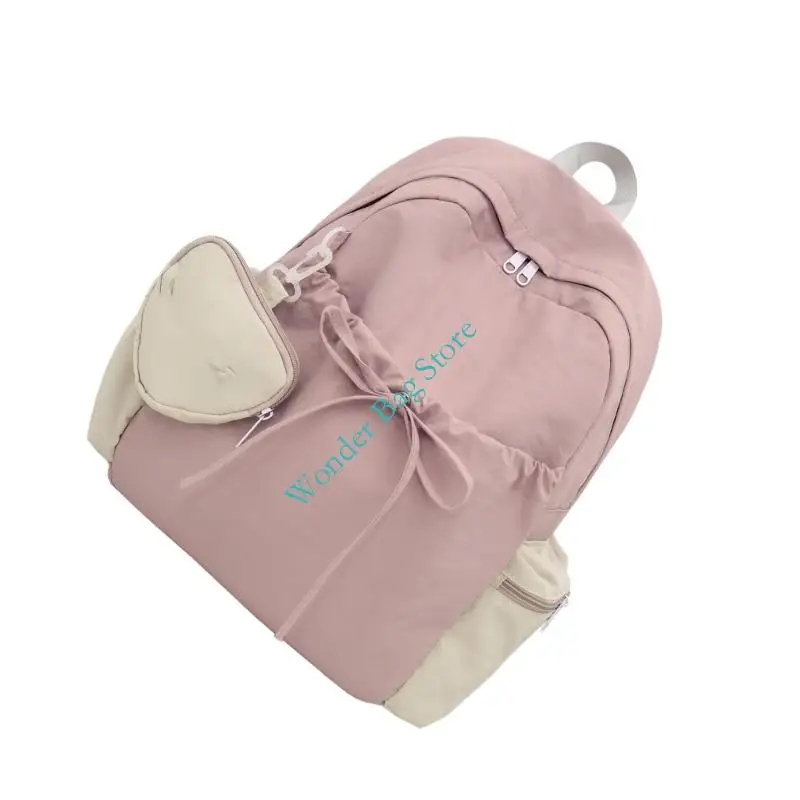 H3CB Ransel Sekolah Tas Buku Sekolah Perguruan Tinggi Ringan Ransel Laptop Ransel Kasual Travel Tas Daypack Rapi Uniseks