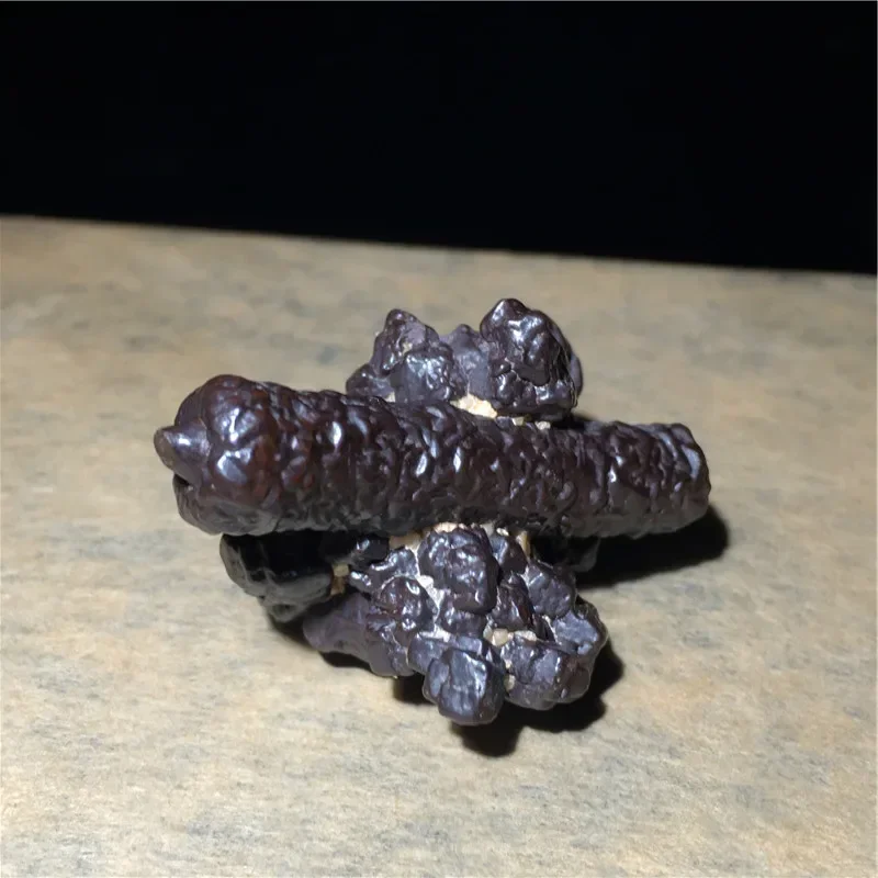 Natural Egypt Black King Kong Prediction Mineral Rare Manganese Nodule Crystal Stone Ore Specimen Play Small Ornamen  beads