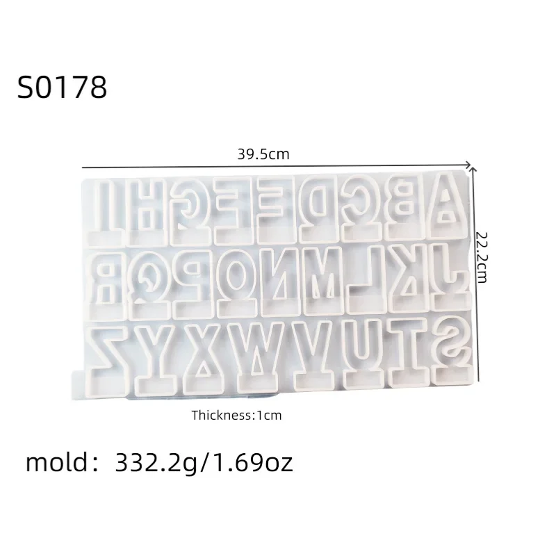 26 حرفًا من قوالب الجص للزينة على شكل حرف الأبجدية، قوالب السيليكون DIY