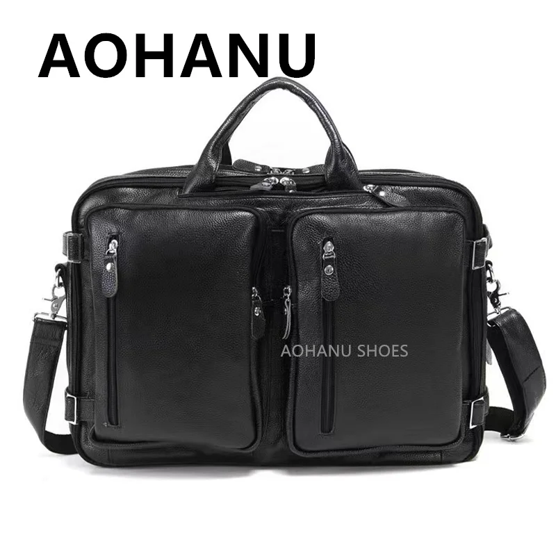 

Multi Functional Business Bag 2024 Autumn And Winter Leather Luxury Women's Work Handbag Men's Computer Bag Travel Backpack