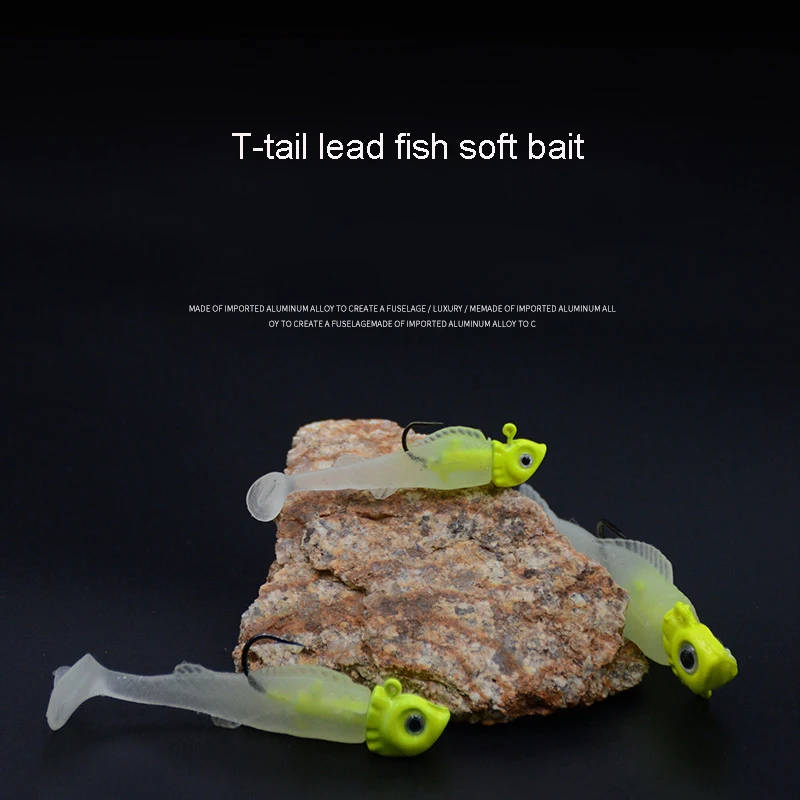 3pcs Fish Soft Bait Long-distance Sea Fishing Luminous Freshwater Bass Mandarin Fish Mandarin Fish Fake Bait Bionic Fish