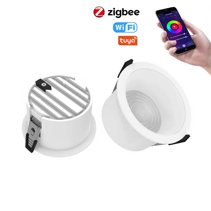 

ZIGBEE/tuya LED downlight high light efficiency three color variable light ceiling light, living room bedroom ceiling 9W12W15W