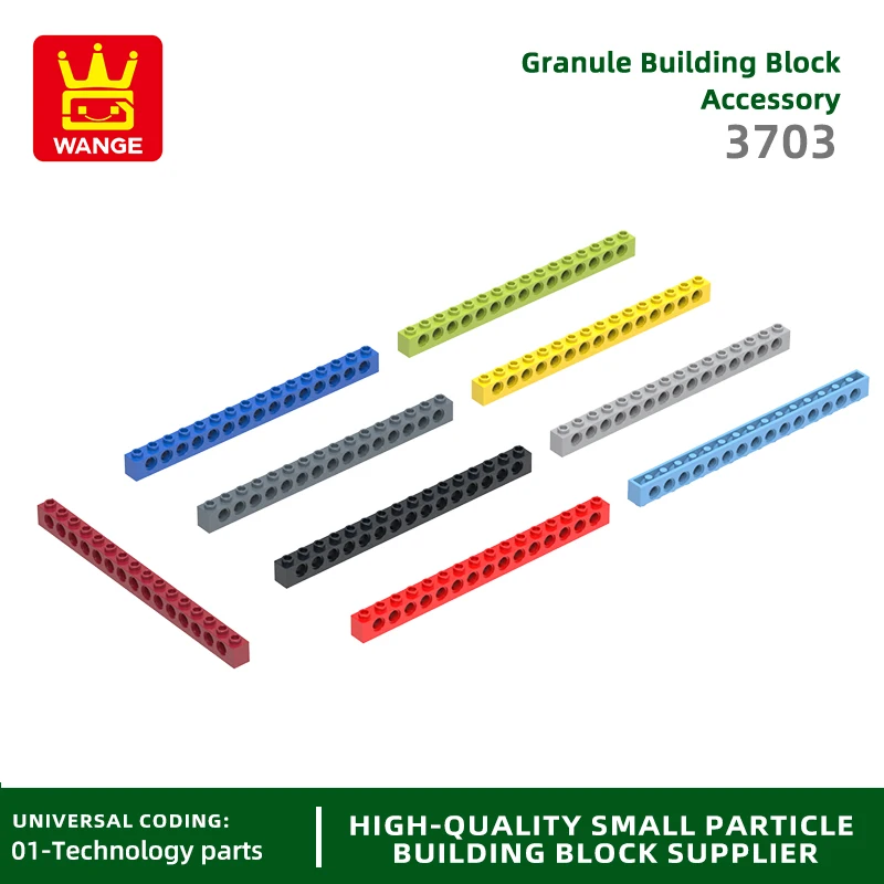 Wange 18Pcs/lot 3703 1x16 Holes Thick Bulk Building Blocks Moc Accessories Compatible with Brick Toys Children Gift Box