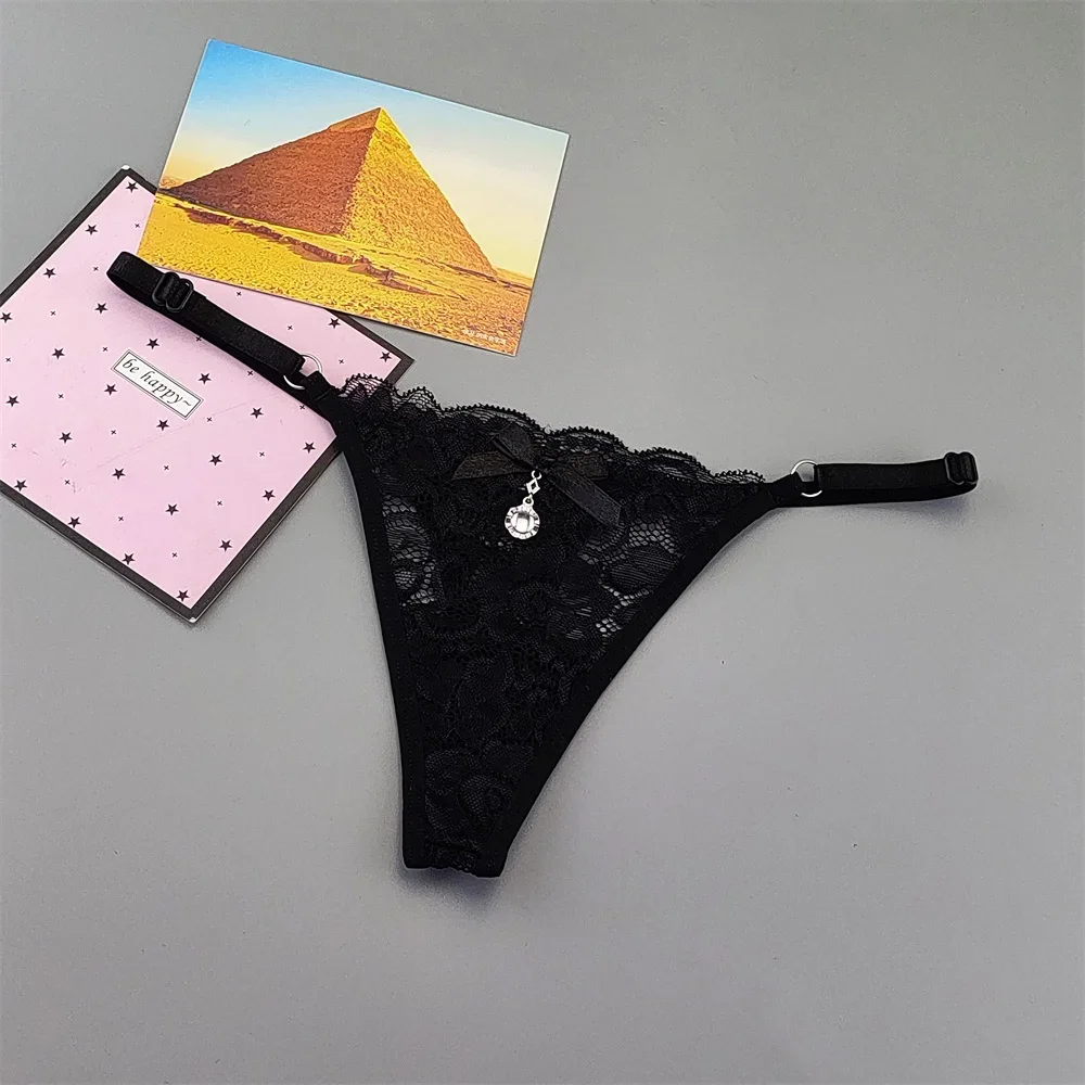 6 قطعة ملابس داخلية مثيرة من حجر الراين للنساء قابلة للتعديل من الدانتيل على شكل حرف g منخفضة الخصر للسيدات ملابس داخلية نسائية مثيرة وشفافة #4