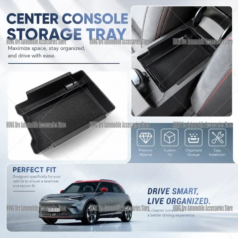 For Mercedes Benz Smart 1 2023 2024 2025 Armrest Storage Box Central Console Organizer Container Auto Interior Accessories
