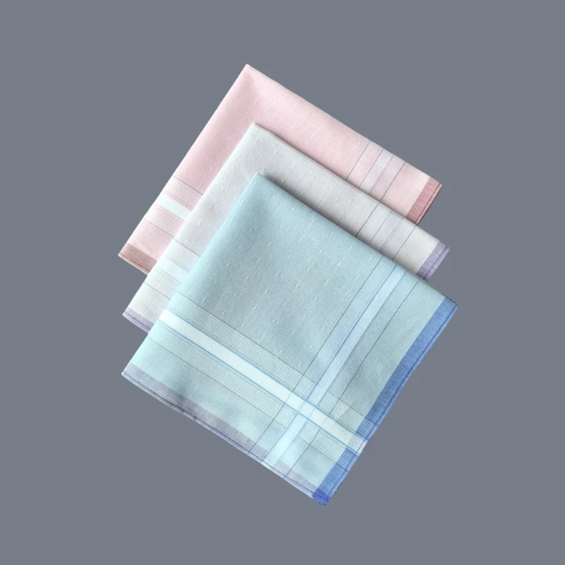 Square Bandanas Multiuse ผ้าเช็ดหน้า Pocket Hankie สำหรับผู้ใหญ่เช็ดเหงื่อ X4YC