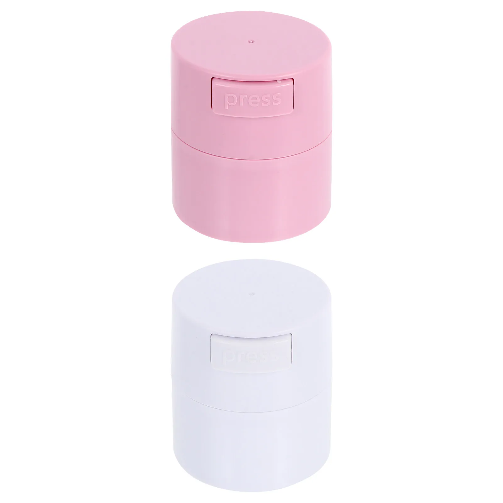 

2Pcs Eyelash Glue Storage Jar Large Capacity Press Type Plastic Sealed Eyelash Extension Glue Container Makeup Accessories