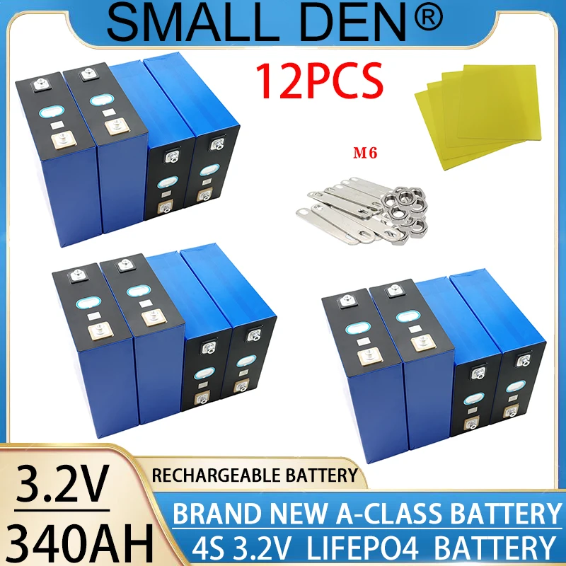 8000+ Cycle 340Ah Lifepo4 Battery With Smart/Inverter JK BMS 3.2V Rechargeable Cell For DIY 12V 24V 48V RV EV Solar Camping Boat