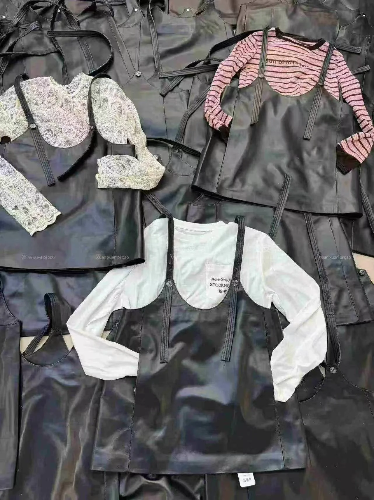 

Новая женская кожаная безрукавка из овчины 2025 года: универсальный укороченный жилет с молнией и круглым вырезом, стройнящий силуэт