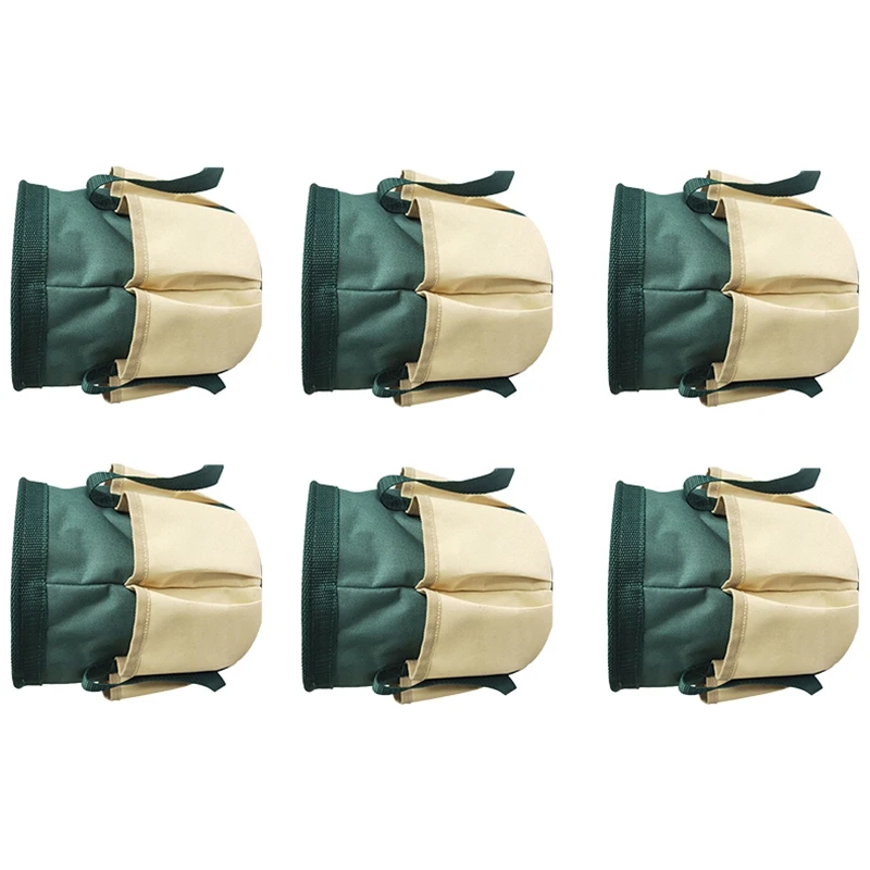 6 PCS Garden Leaves Storage Bag Life Debris Organizer Bag Garden Storage Bag Garden Pruning Kit (Green)