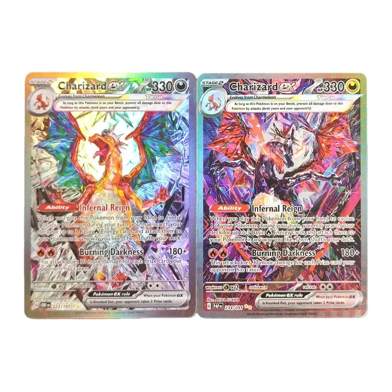 

Прокси-карта Pokemon Charizard EX Obsidian Flames Paldean Fates PAF 234/091 OBF 223/197, английская коллекционная карта для игры PTCG