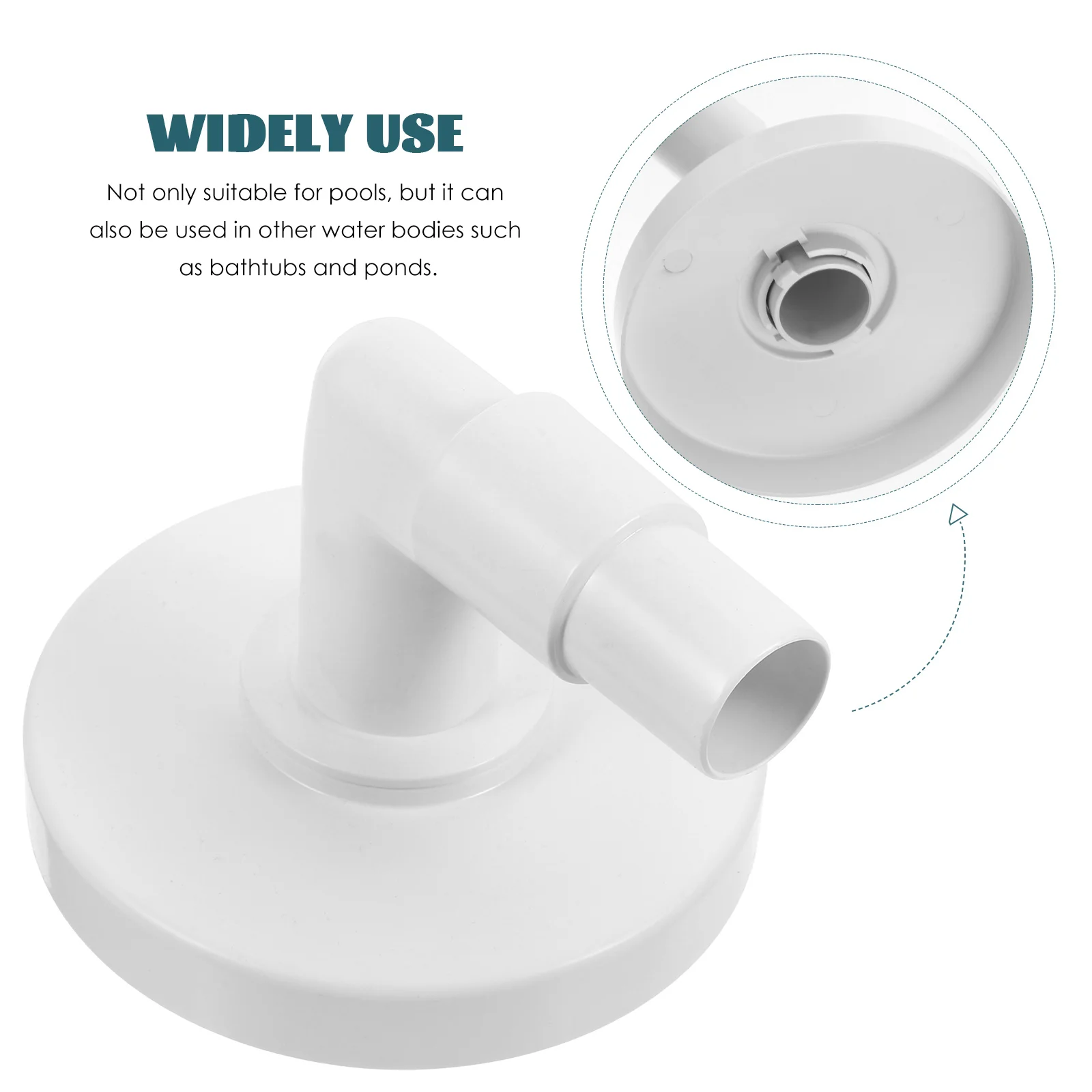 

Skimmer Adapter Vacuum Plate 90 Degree Elbow Plastic Replacement for Pool Vacuum Hose Fit Cleaning Pools Bathtubs Ponds Debris