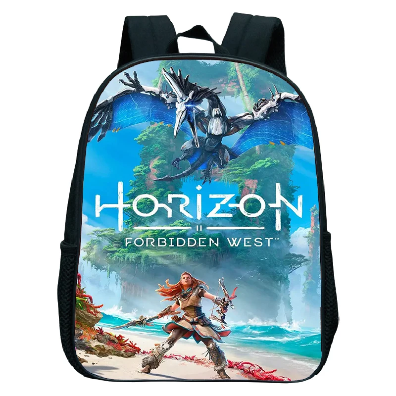 

Kids Bookbag Horizon Forbidden West Backpack Waterproof Childcare Daypack Nylon Kindergarten School Bags for Preschool Boys Girl