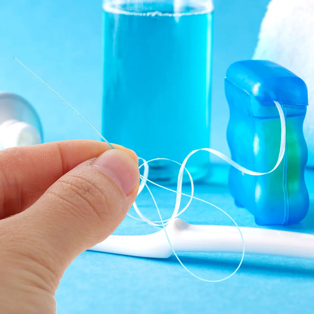 

100 Pcs Floss Needle Brace Nylon Thread Retainer Flossers Threaders for Flossing Tool