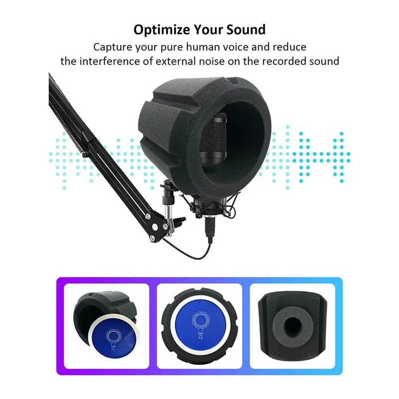 

Модный ~ пенопластовый чехол для ветрового стекла микрофона, профессиональный микрофонный фильтр, пенопластовый ветровой стекло с толстой губкой