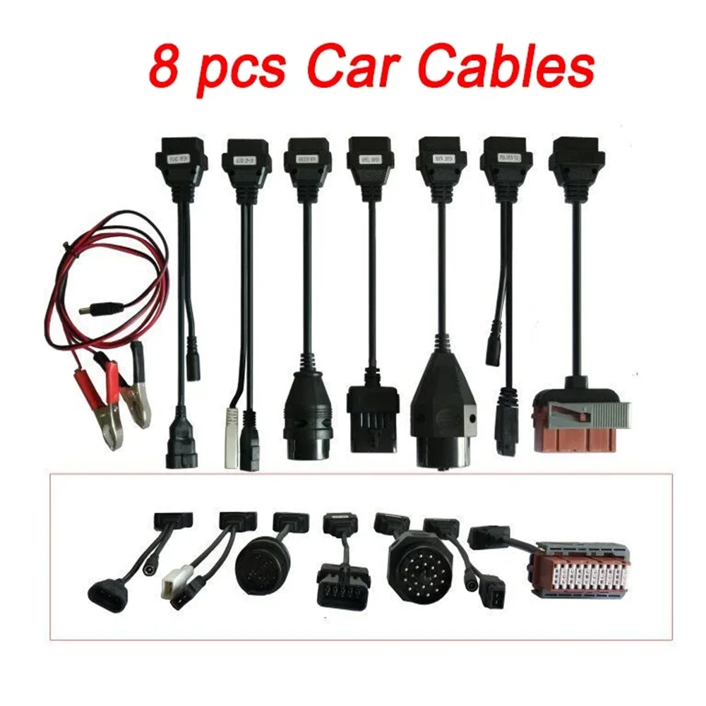 16PCS Full Set 8 Pcs Car Cables and 8 Pcs Truck Cables For TCS PRO Diagnostic Reader Interface Connector Automotive Car Tools