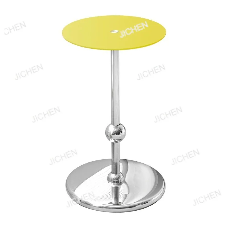 

Stainless steel round side table shelf creative milk tea coffee table side cabinet living room sofa small coffee table