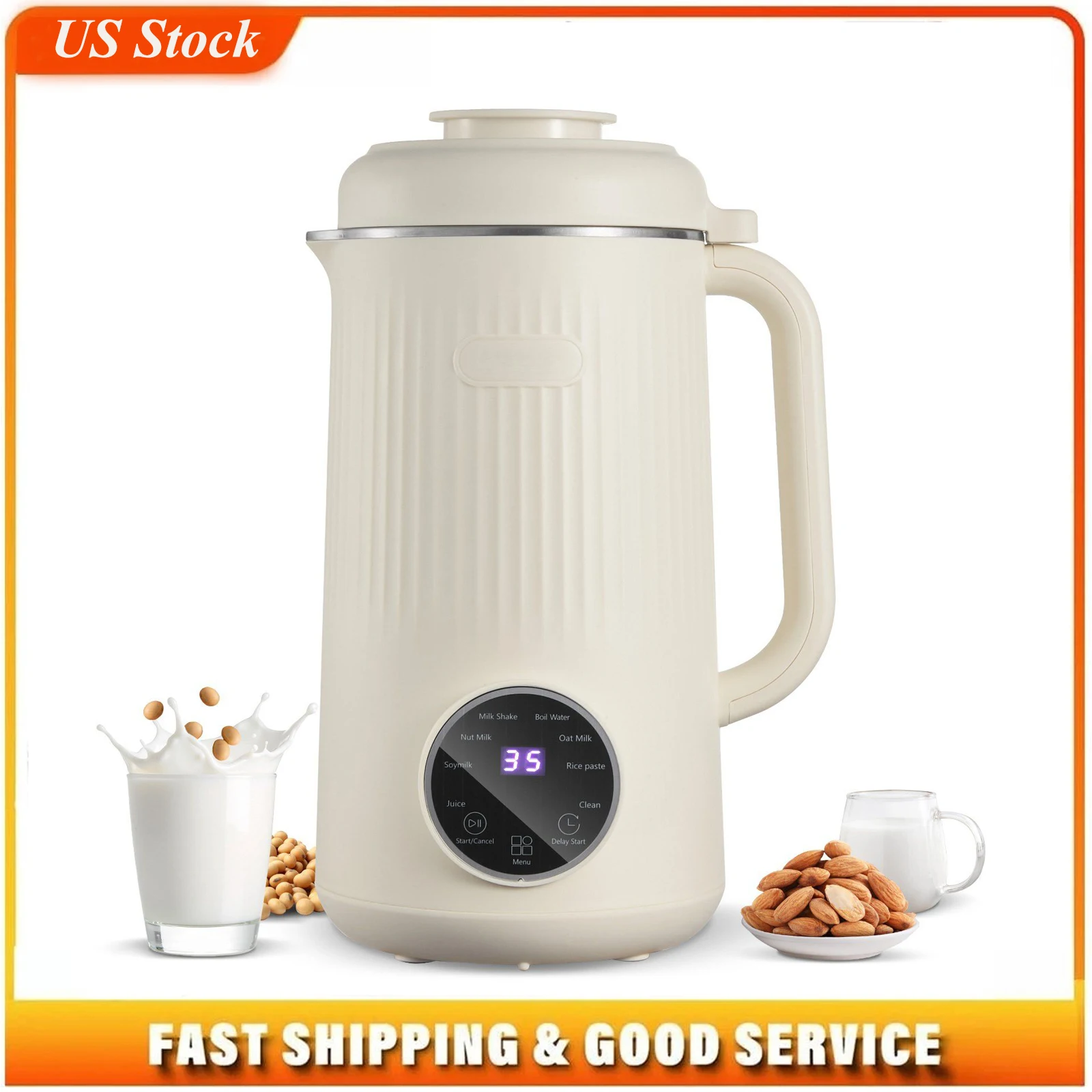 8 in 1 Nut Milk Maker 41 oz 1200ml Automatic Homemade Almond, Oat,Blenders,Plant-Based Milk and Non-Dairy Beverages, Milk Maker