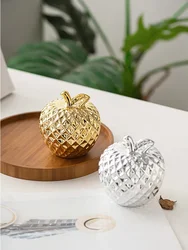 Minimalist Simple Desktop Ornament Apple Ceramic Statue Collection Centerpiece Fireplace Desk Cabinet Figurin Decoration Crafts