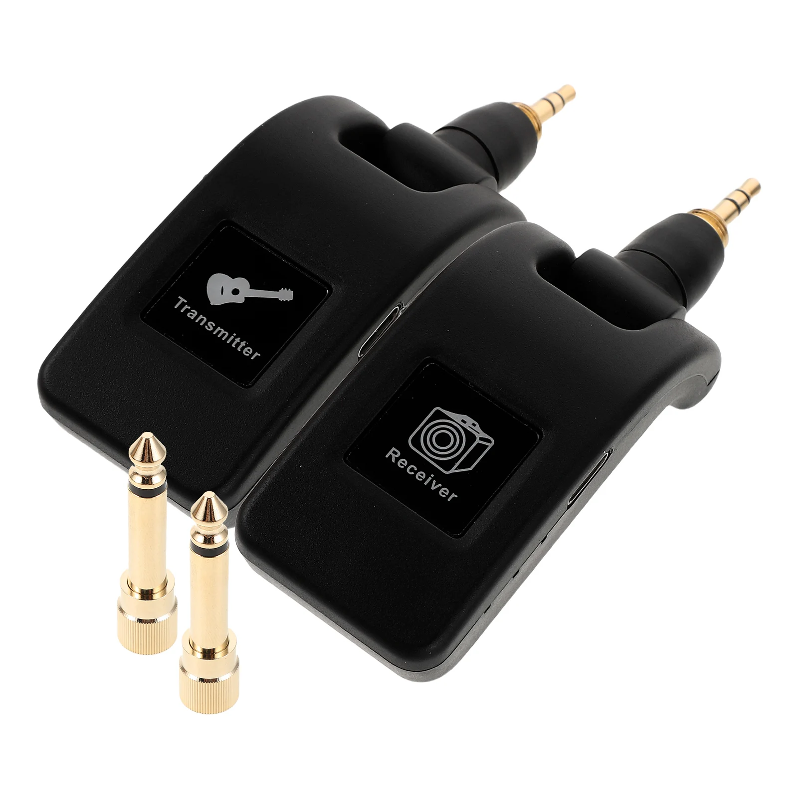 

1Set Wireless Guitar Transmitter Receiver System 2.4ghz USB Rechargeable 10h Playtime Wireless Electric Bass Guitar