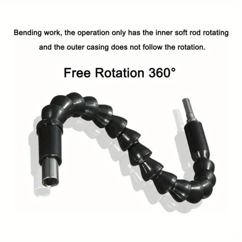 105 Degree Right Angle Screwdriver Extension Shaft Set and Premium 1/4 Inch Hex Bit Connector for Tight and Hard-to-Reach Spaces