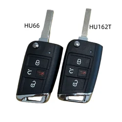 4 Buttons Flip Folding Car Key Shell For VW Volkswagen Seat Ibiza Skoda Superb Golf Mk7 Passat B8 Tiguan Remote Key Case HU66