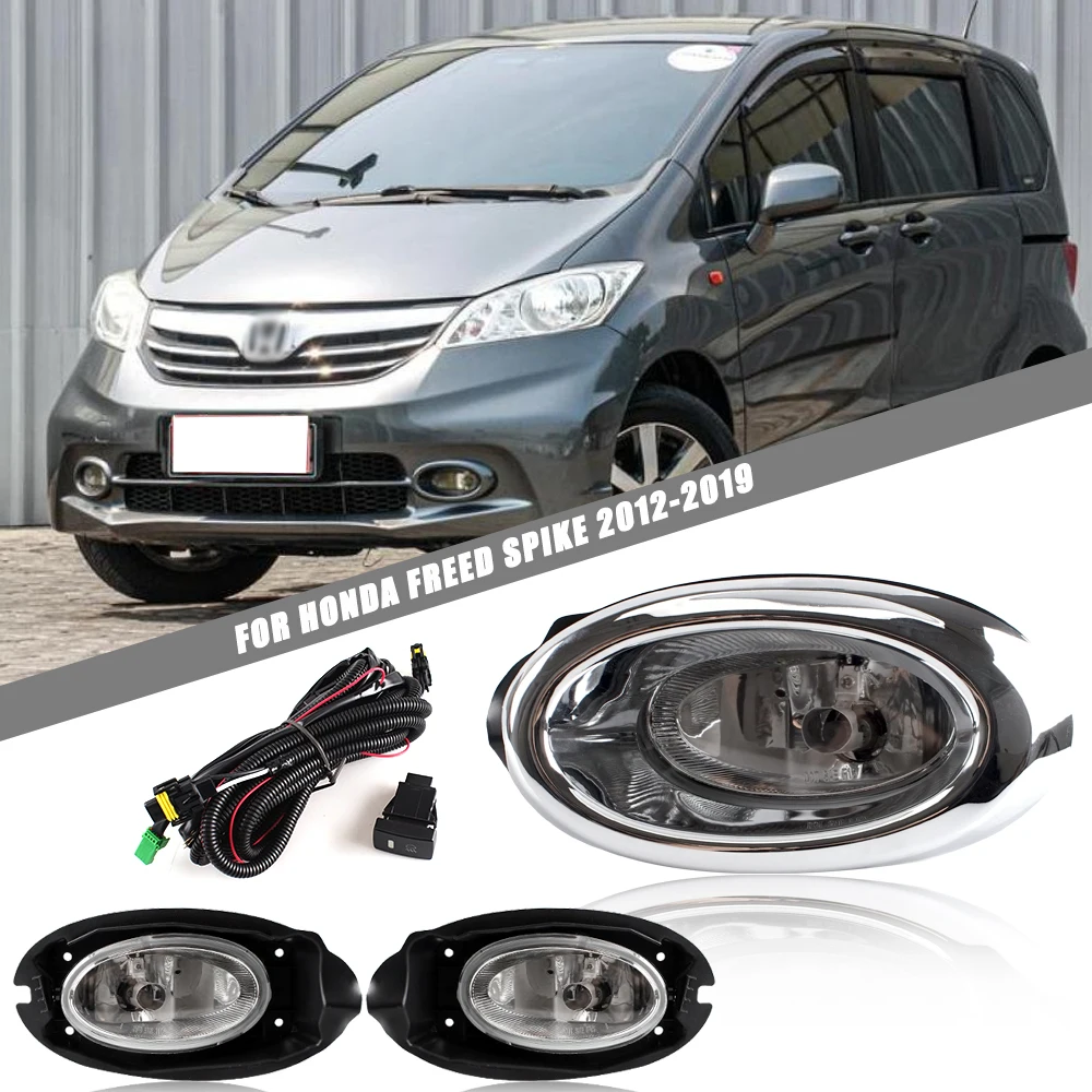 

Front Bumper Fog Lamp Upgrade Kit FOR HONDA FREED SPIKE 2012-2019 Version Additional Foglight Set Switch+Wiring
