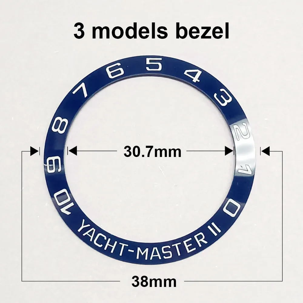 38-30.7 مللي متر السيراميك المنحدر سوبر مضيئة مختلف الألوان ساعة الحافة إدراج صالح 40 مللي متر ساعة حافظة ساعة اكسسوارات أجزاء