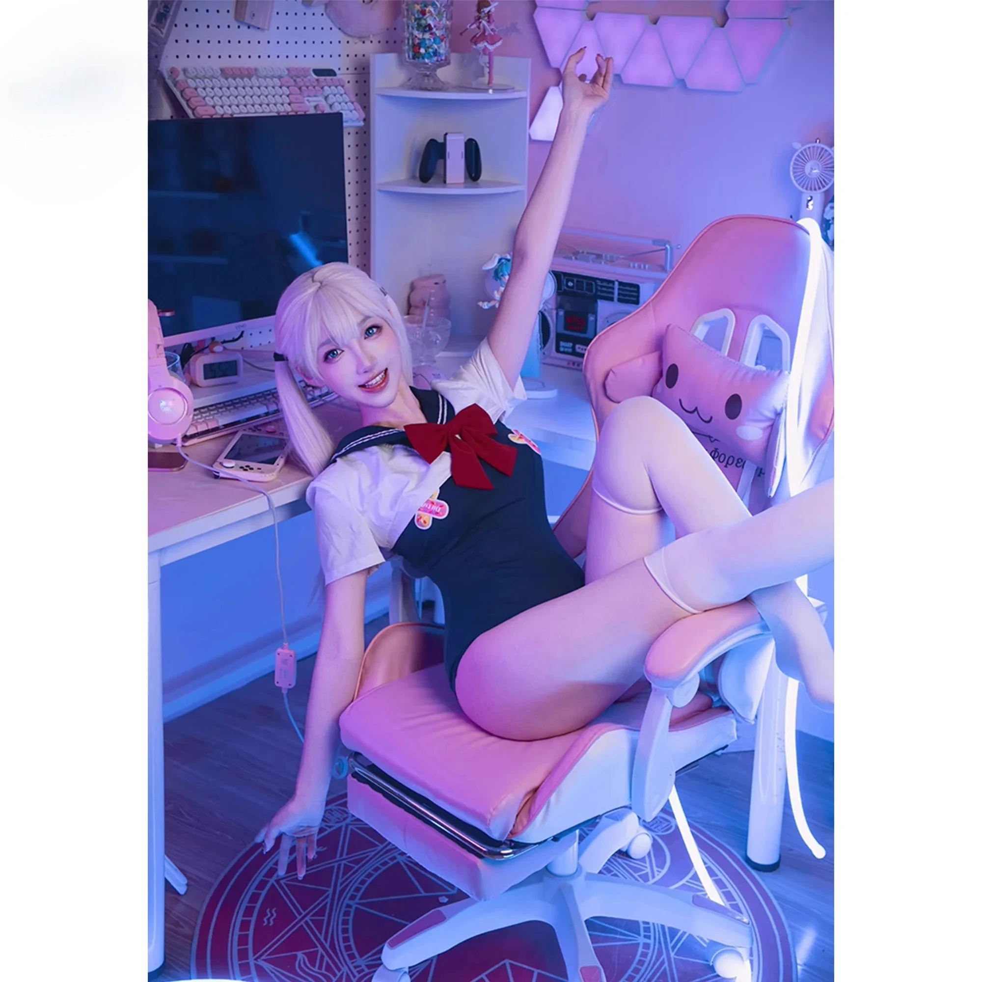 2025 수영복 세일러 재킷 애니메이션 귀여운 jk 대학 스타일 투피스 수트 kaixiggmm 일본 여성 OK 타이트 유니폼