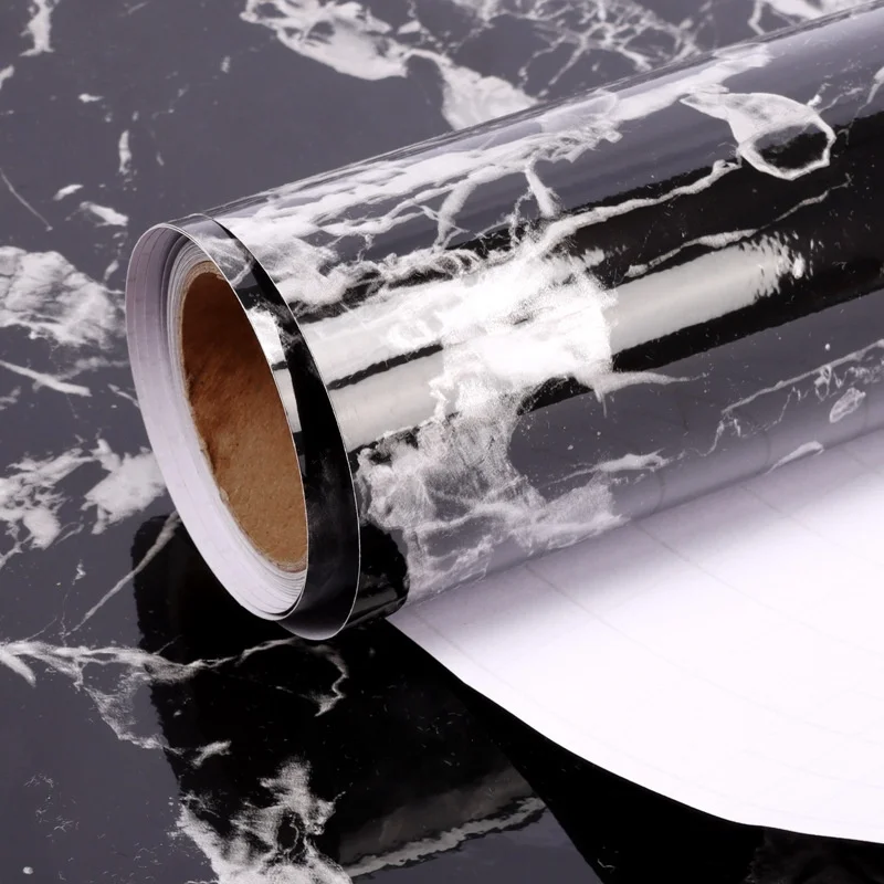 Self-Adhesive Wallpaper Marble Imitation Waterproof And Oil-Proof Kitchen Furniture Renovation PVC Sticker