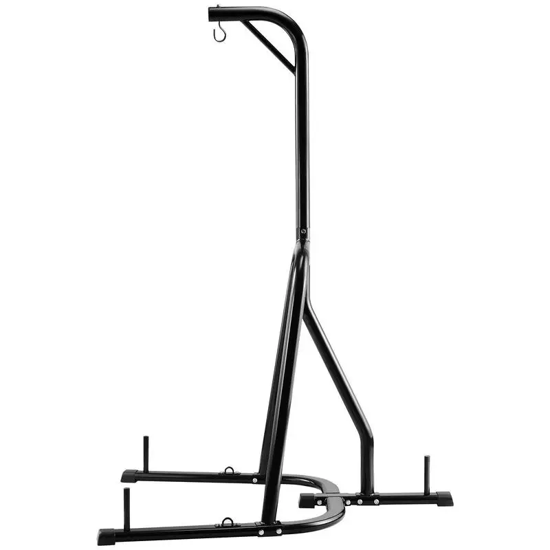 Punching bag stand, punching bag holder, training equipment made of steel (65 kg load capacity), freestanding sandbag rack with weighted base, training equipment for fitness studios
