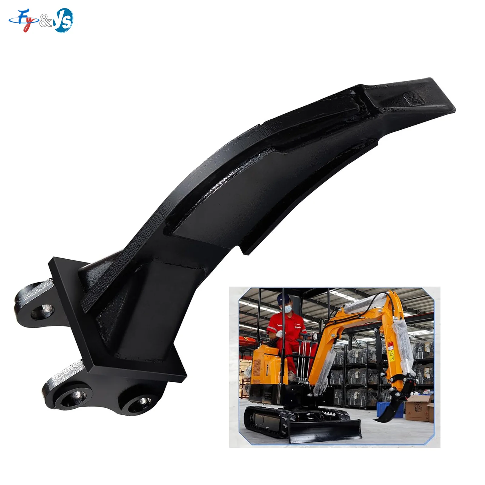 الإبهام/الأرض اوجير/وصلة سريعة/مطرقة الكسارة ملحقات حفارة صغيرة الممزق سبائك الصلب 0.98in ثقب القطر 3.54in تمتد