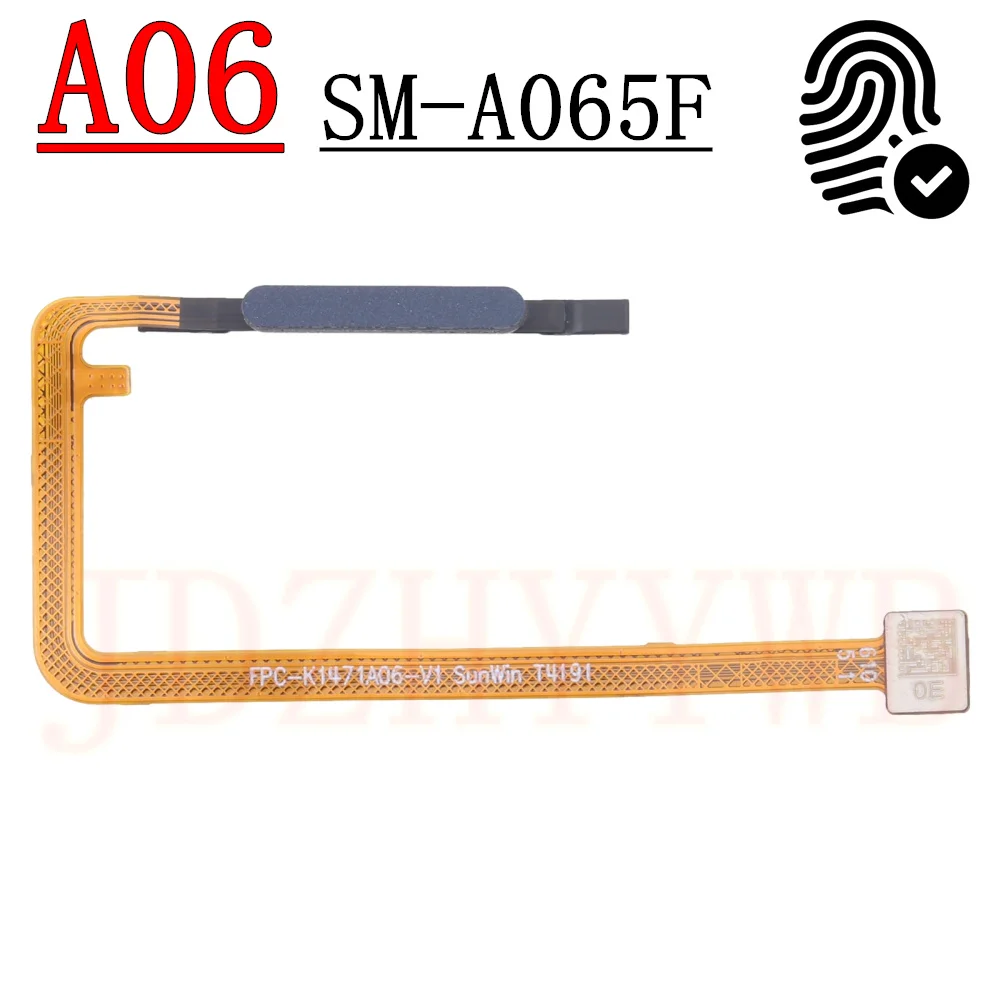 For Samsung Galaxy A06 SM-A065F A065M Home Button Menu Return Key Fingerprint Sensor Flex Cable With Power Button