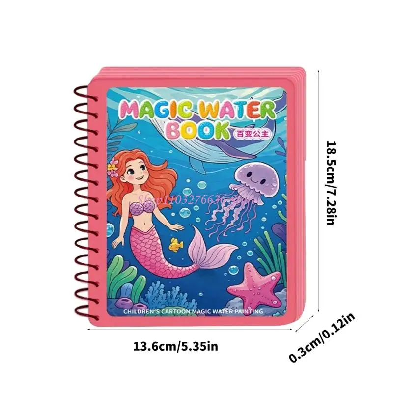 R6FD Children Water Art Book Sách kỳ diệu cho cuộc phiêu lưu tô màu vui vẻ và giáo dục