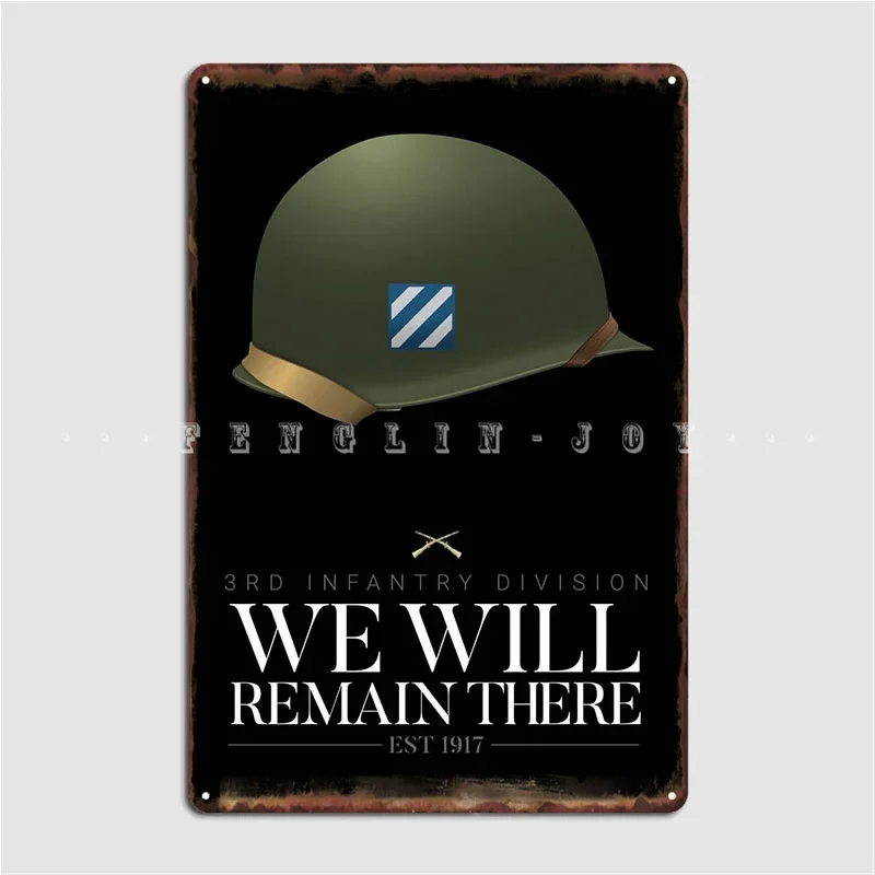 3rd Infantry Division Metal Sign Pub Garage Funny Wall Plaque Pub Tin Sign Posters
