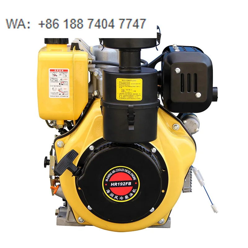 

Двигатель Hiearns HR192FBE 8 кВт с электрозапуском, масляным охлаждением, воздушным фильтром, 4-тактный, с подшипниками и основными компонентами двигателя