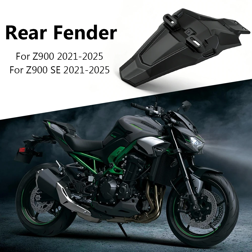 new-for-kawasaki-z-900-z-900-se-2021-2025-motorcycle-accessories-extended-rear-fender-mudguard-splash-dust-prevention-black-kits