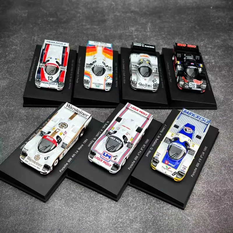 

In stock 1:64 956 1984 Le Mans Endurance Race car die-cast alloy simulation car model, boys' toy, adult decorative item.