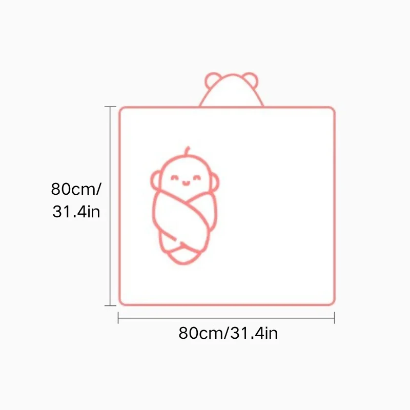 Cartoon Baby Hooded Towel Poncho, Embroidered Cute Animal, Soft Absorbent Cape, Infant Bath Wrap, Newborn Bathrobe